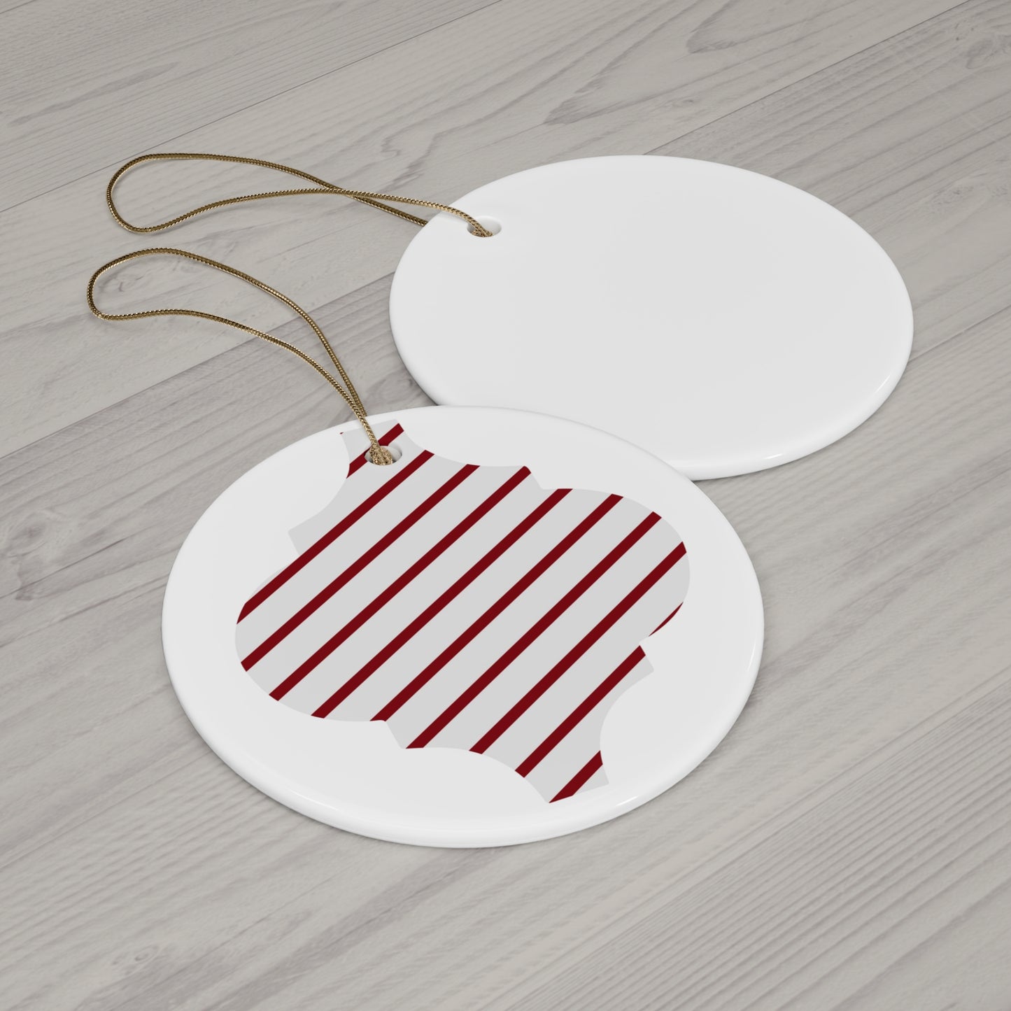 Stripes Ceramic Disc Ornament        Item #4100696