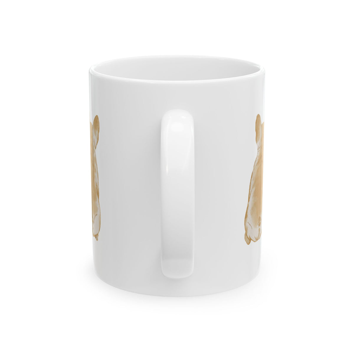 Dog Silhouette Mug – Back View Ceramic Coffee Cup 11oz    Item #62248