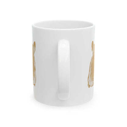 Dog Silhouette Mug – Back View Ceramic Coffee Cup 11oz    Item #62248