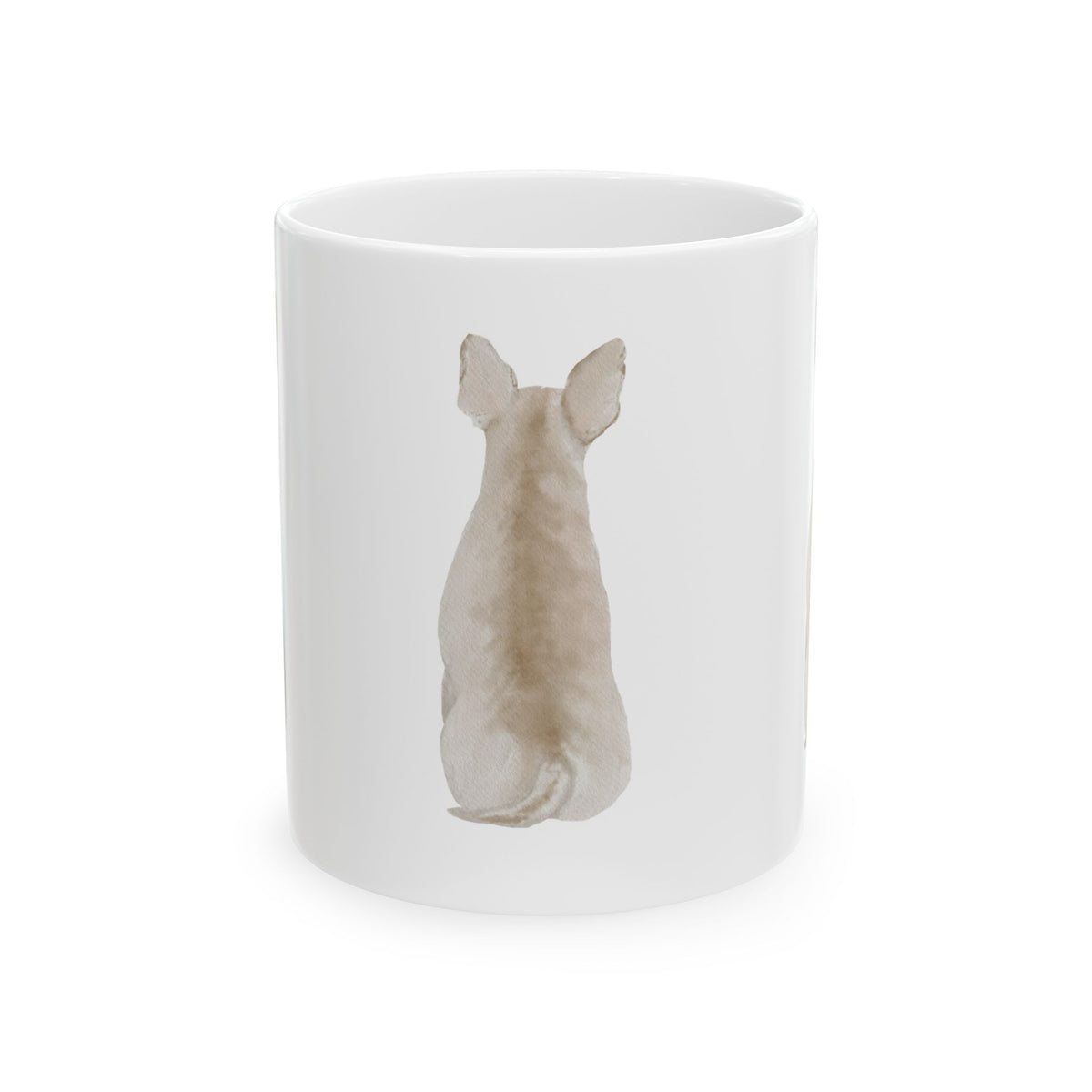 Dog Silhouette Mug – Back View Ceramic Coffee Cup 11oz    Item #565645