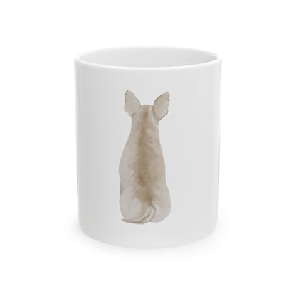 Dog Silhouette Mug – Back View Ceramic Coffee Cup 11oz    Item #565645