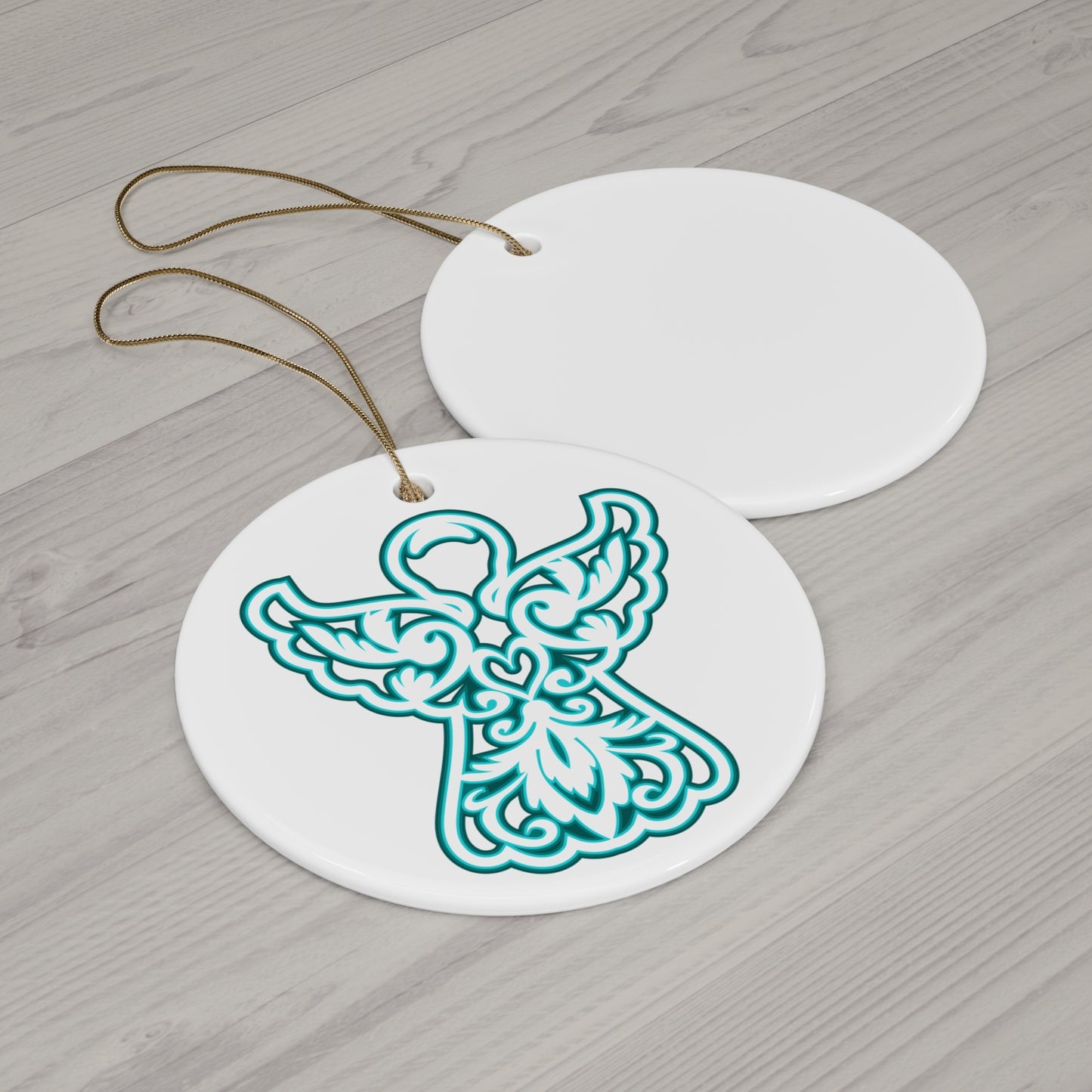 Angel Ceramic Disc Ornament      Item #5450507