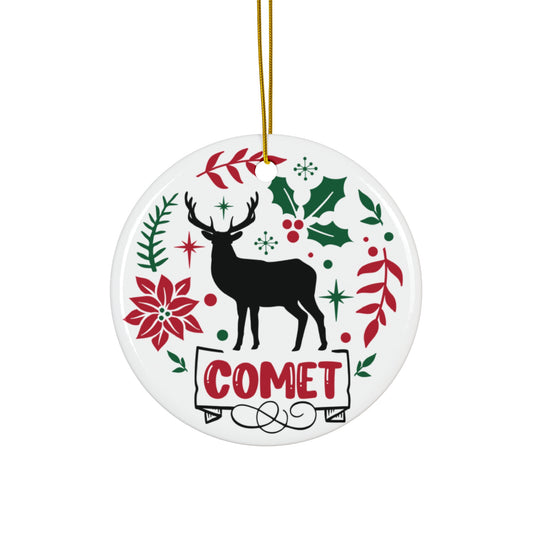 Comet Reindeer Ceramic Ornament By Santa's Creations     Item #2259009