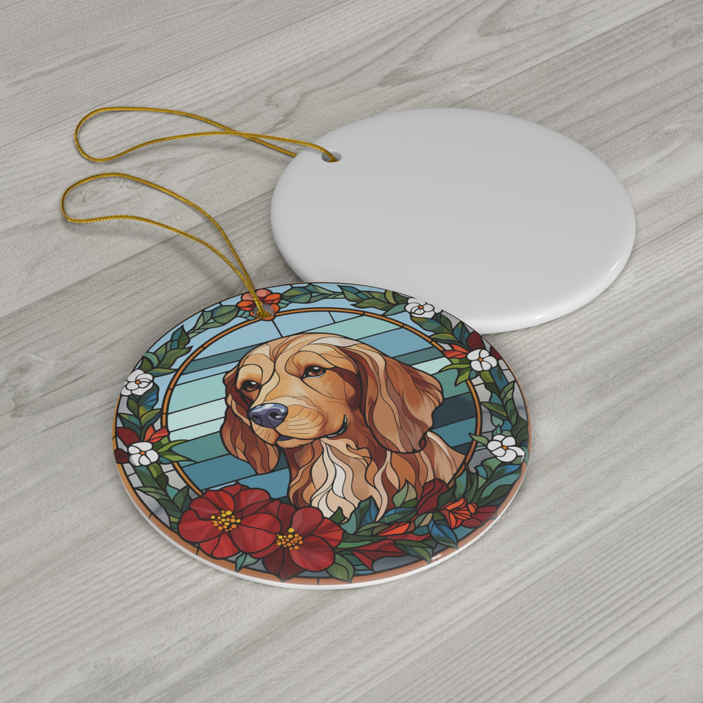 Dog Ceramic Disc Ornament       Item #5022211