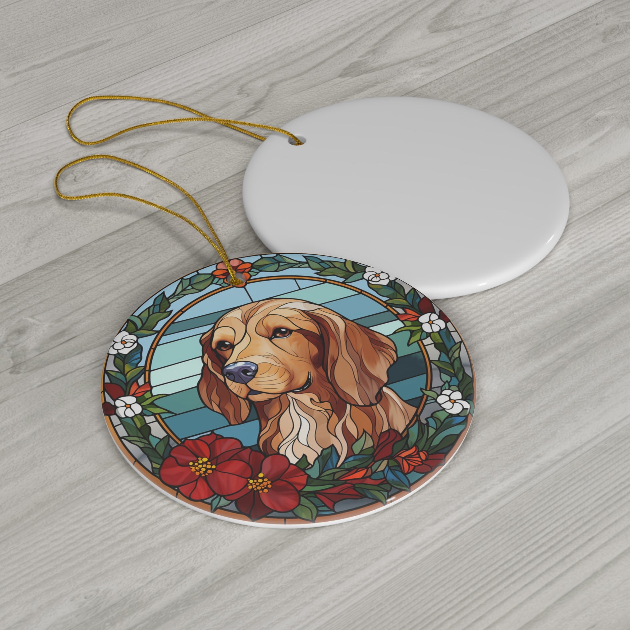 Dog Ceramic Disc Ornament       Item #5022211