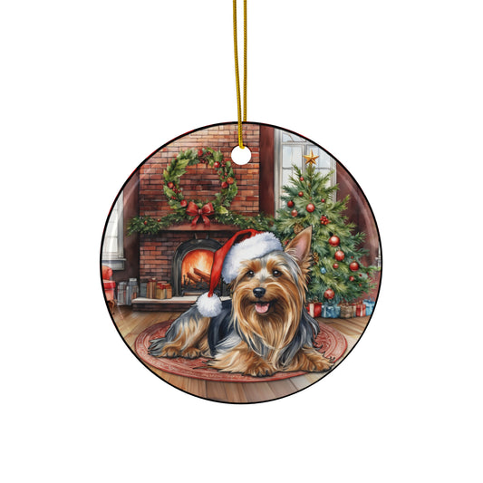 Ceramic Ornament - Silky Terrier Christmas Dog       Item #7676469