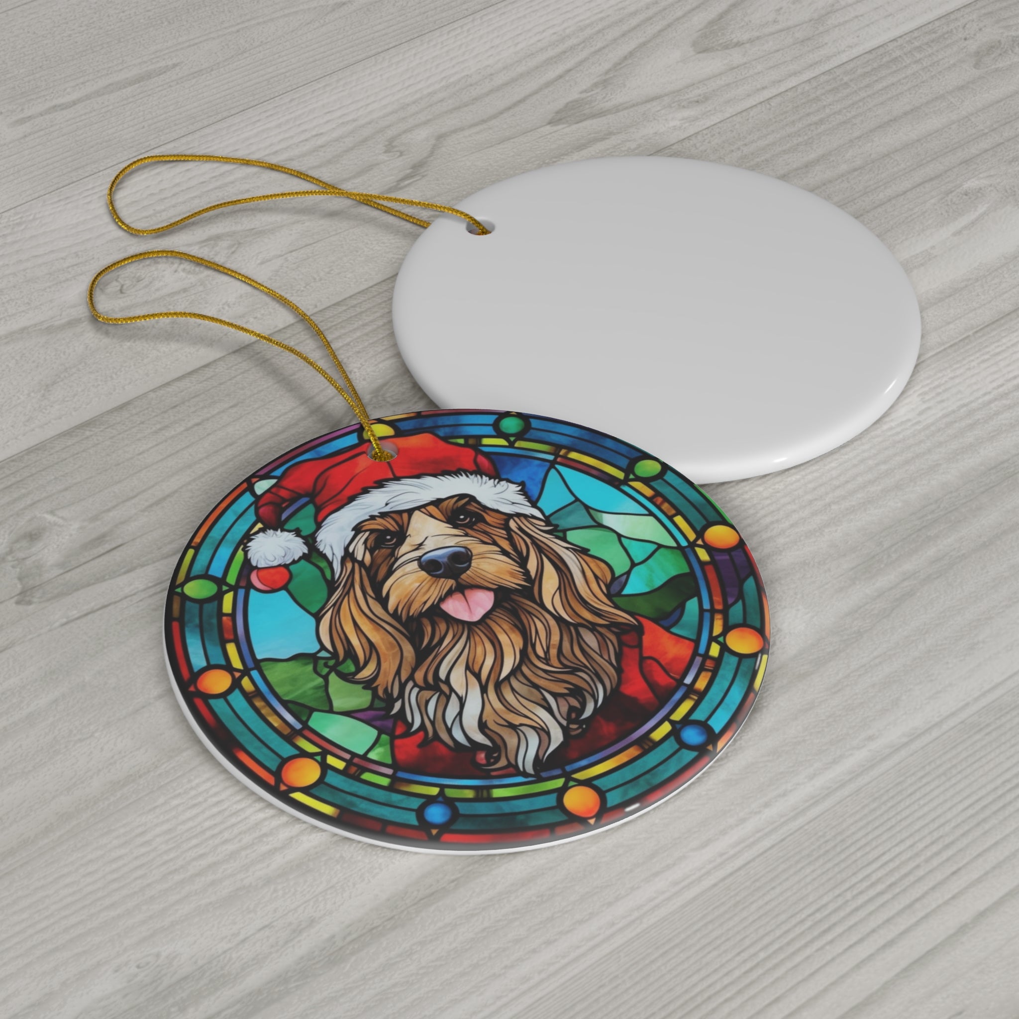 Dog Ceramic Disc Ornament            Item #6119279