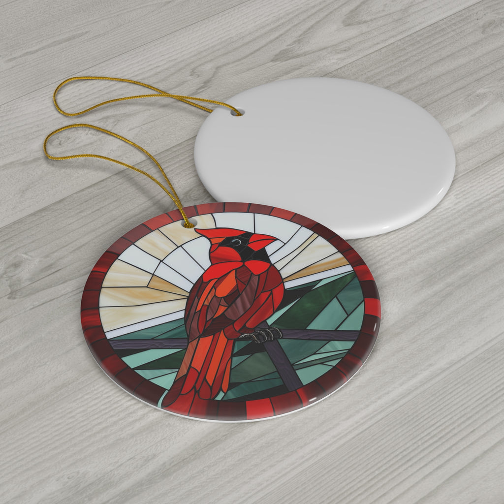Christmas Cardinal Ceramic Ornament    Item #1924766 - Buckshot's Bargain Barn