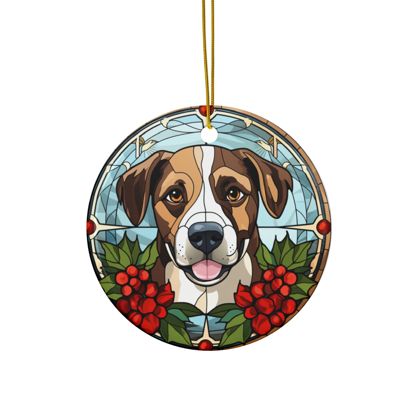 Christmas Dog Ceramic Ornament         Item #4813618