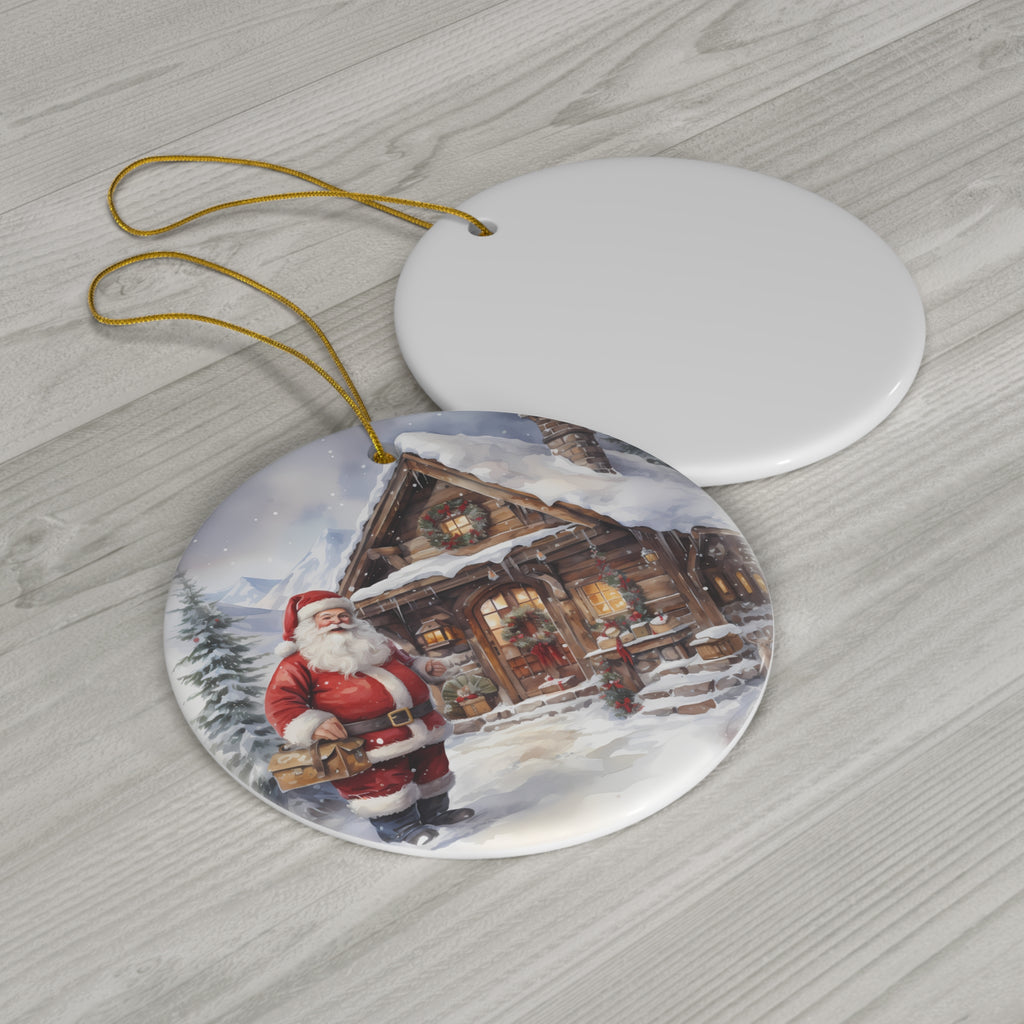 Santa Ceramic Ornament        Item #7767184