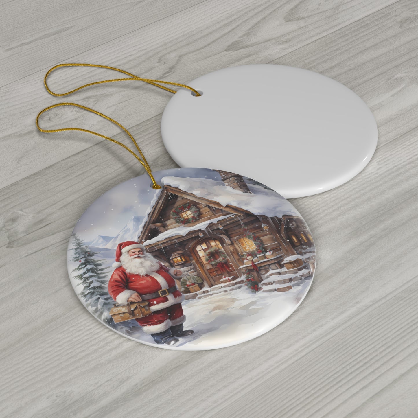 Santa Ceramic Ornament        Item #7767184