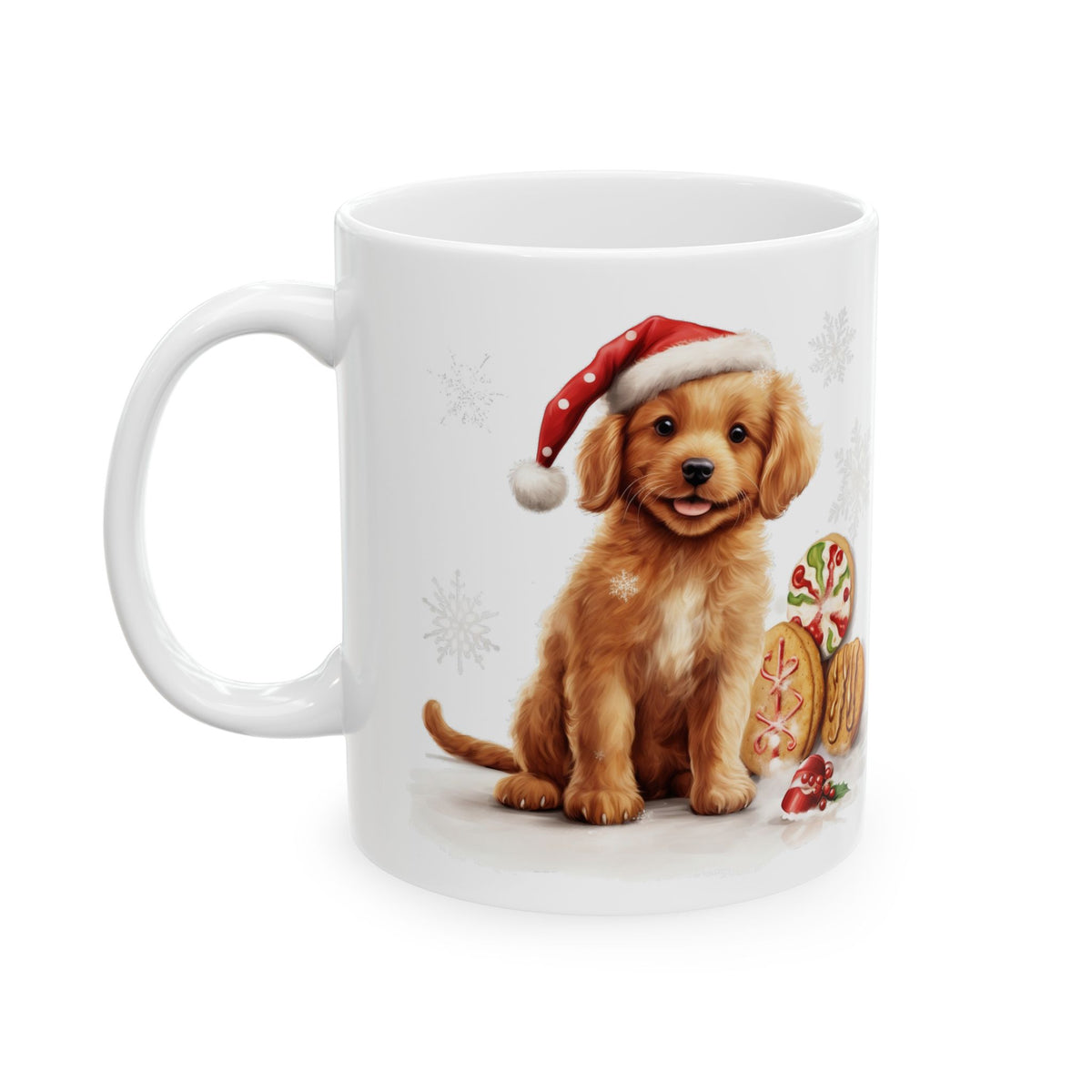 Christmas Dog with Gingerbread Cookies Christmas Mug 11oz   Item #162647