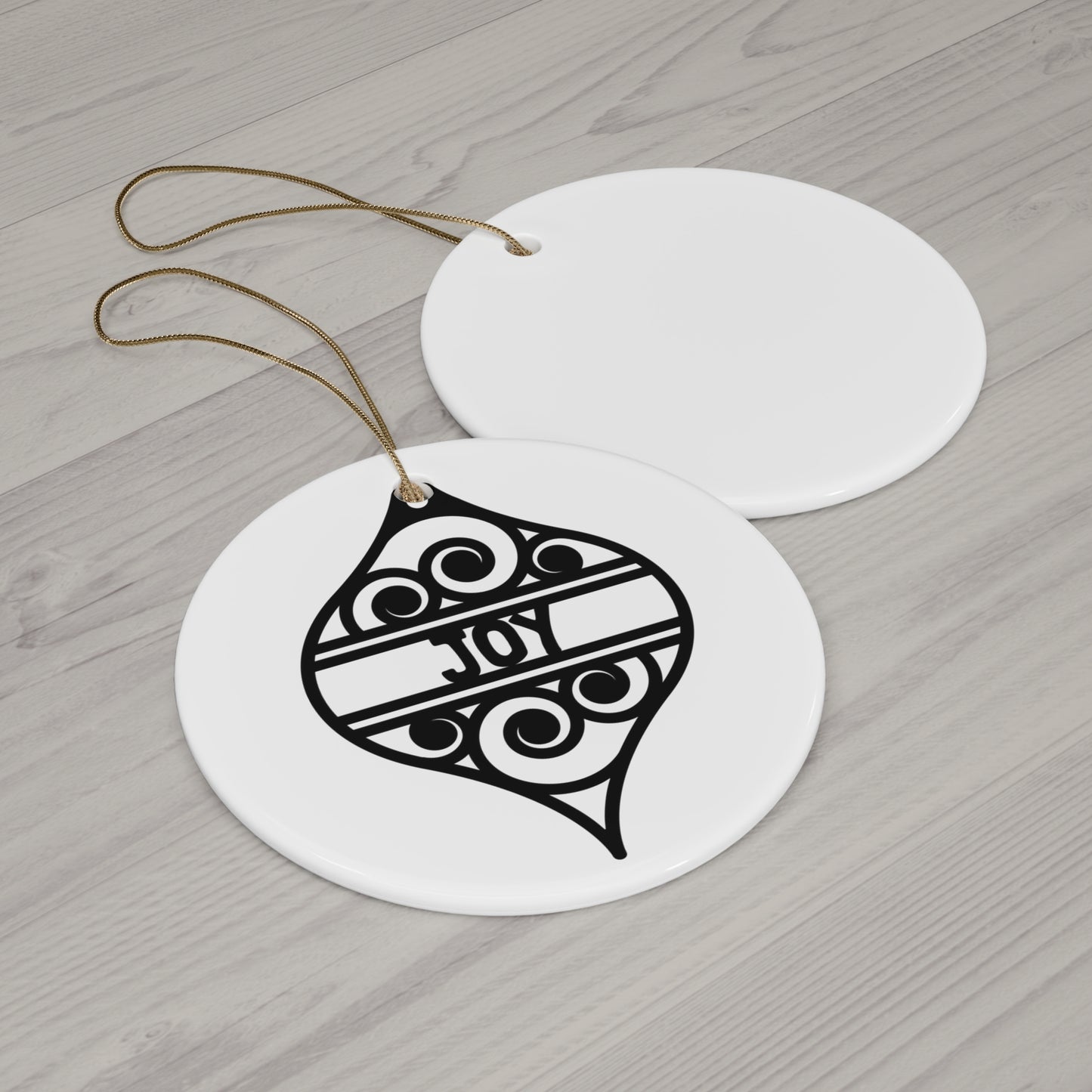 Joy Ceramic Disc Ornament     Item #470856