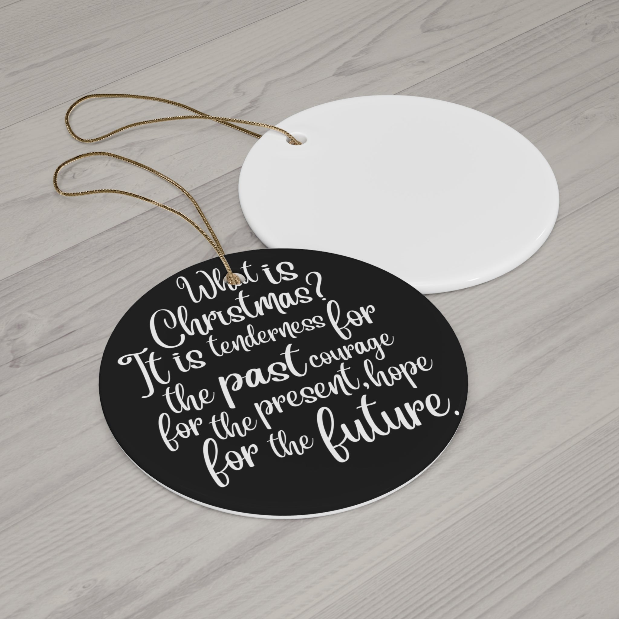What Is Christmas Ceramic Disc Ornament      Item #14258