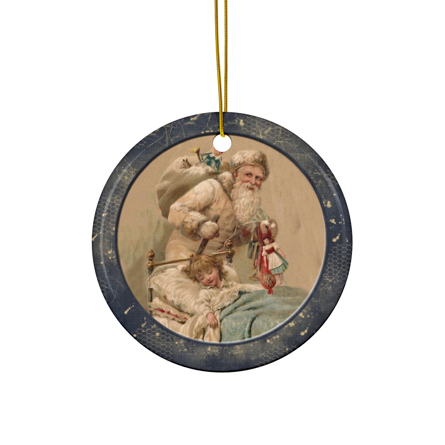 Santa Ceramic Ornament            Item #9508518