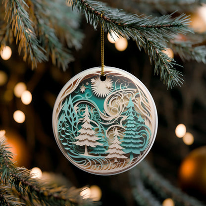 Winter Forest Ceramic Ornament   Item #462158