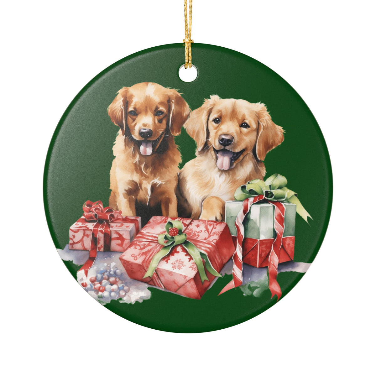 Christmas Dog Lovers Ceramic Ornament   Item #594005