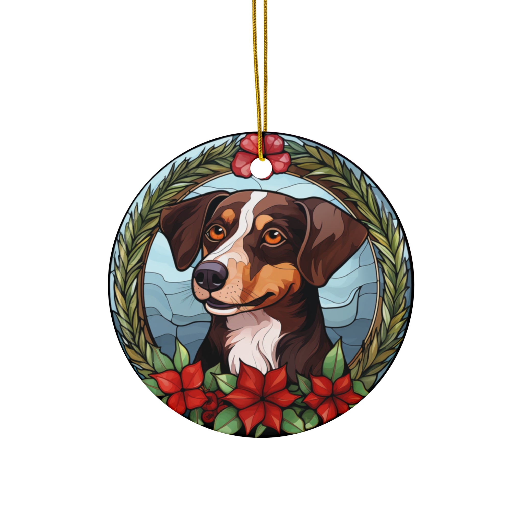 Dog Ceramic Disc Ornament       Item #209611