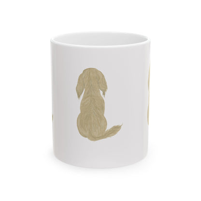 Dog Silhouette Mug – Back View Ceramic Coffee Cup 11oz    Item #4285