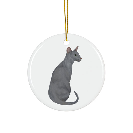 Cat Ceramic Disc Ornament         Item #5781604