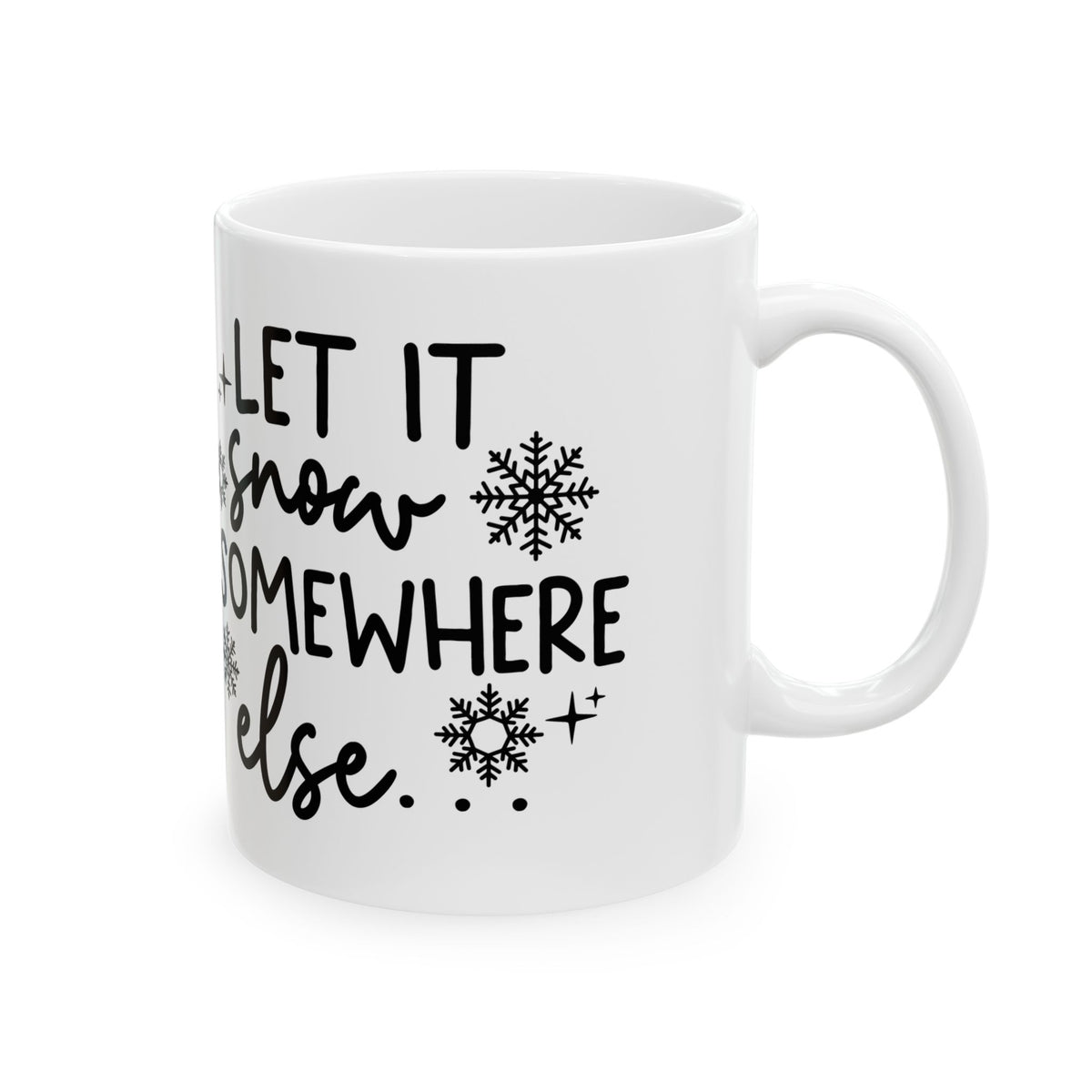 Let It Snow Somewhere Else Mug — Funny Winter Ceramic Coffee Cup 11oz  Item #453269