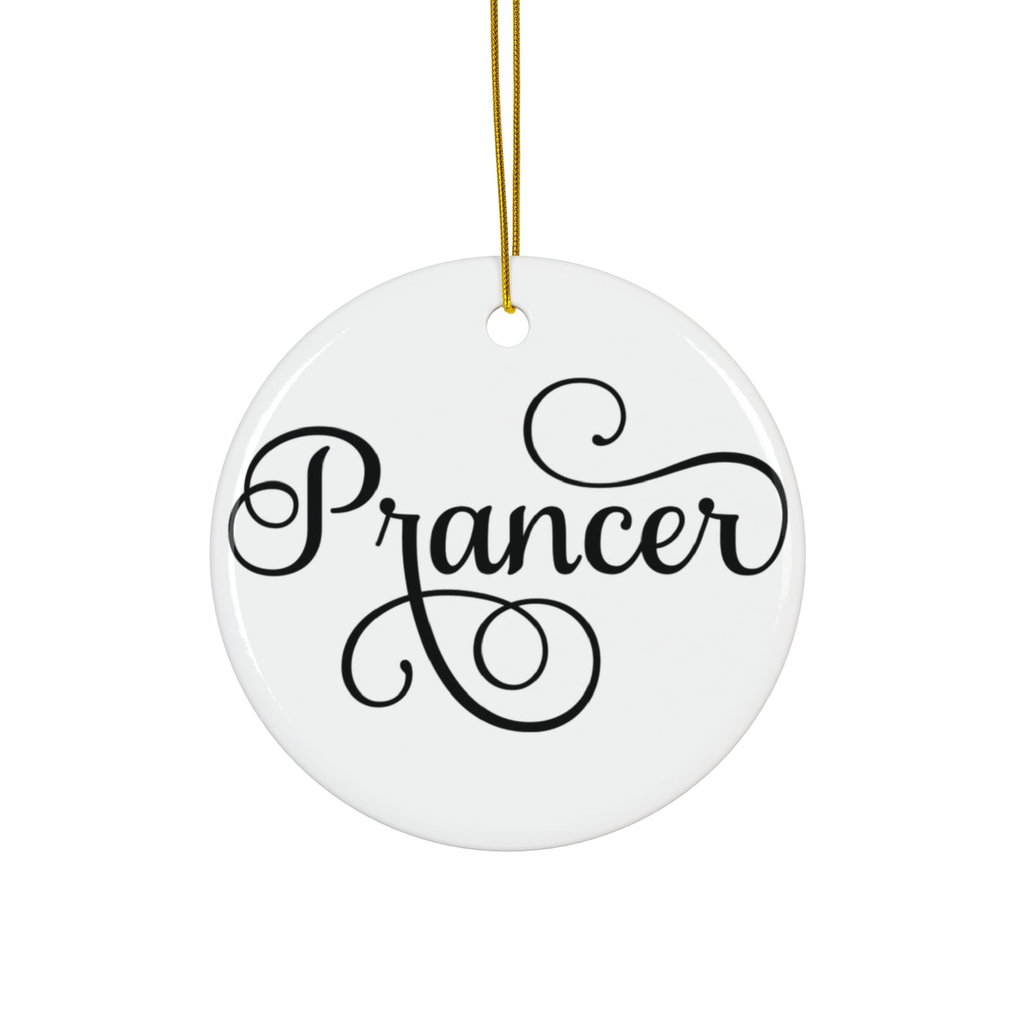 Prancer Ceramic Disc Ornament         Item #1506824