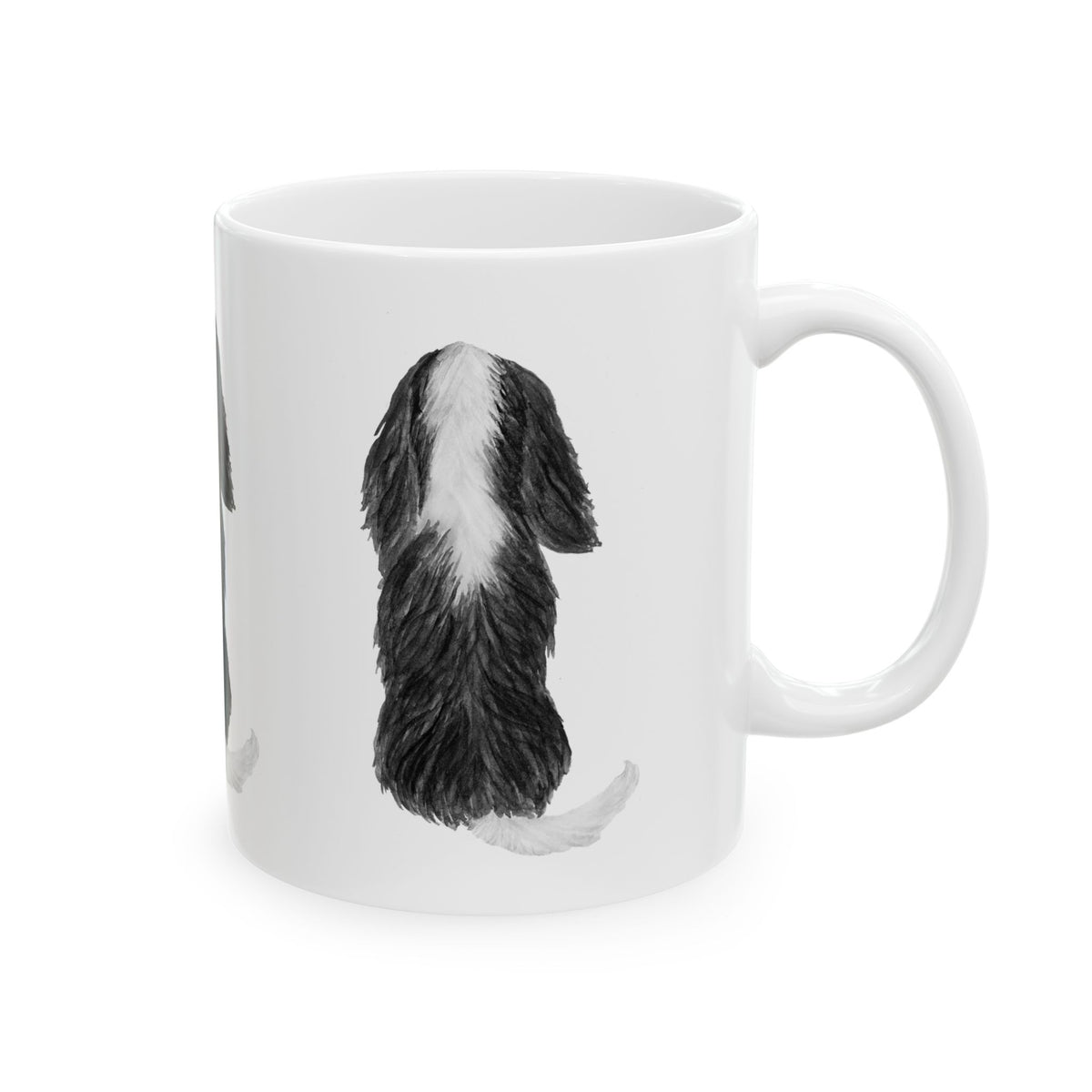 Border Collie Back View Ceramic Mug – Cute Dog Lover Coffee Cup 11oz    Item #71003