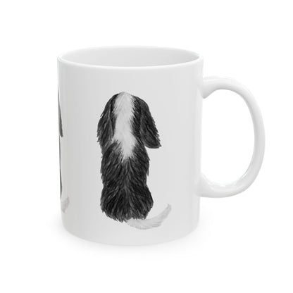 Border Collie Back View Ceramic Mug – Cute Dog Lover Coffee Cup 11oz    Item #71003
