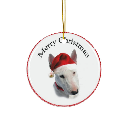 Ceramic Ornament - Merry Christmas Dog     Item #808611