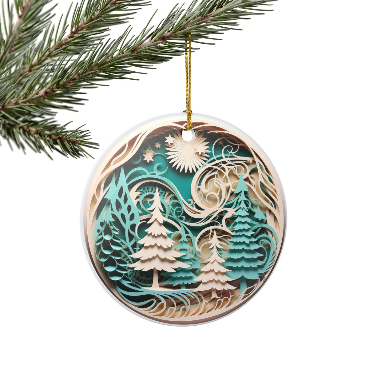 Winter Forest Ceramic Ornament   Item #462158