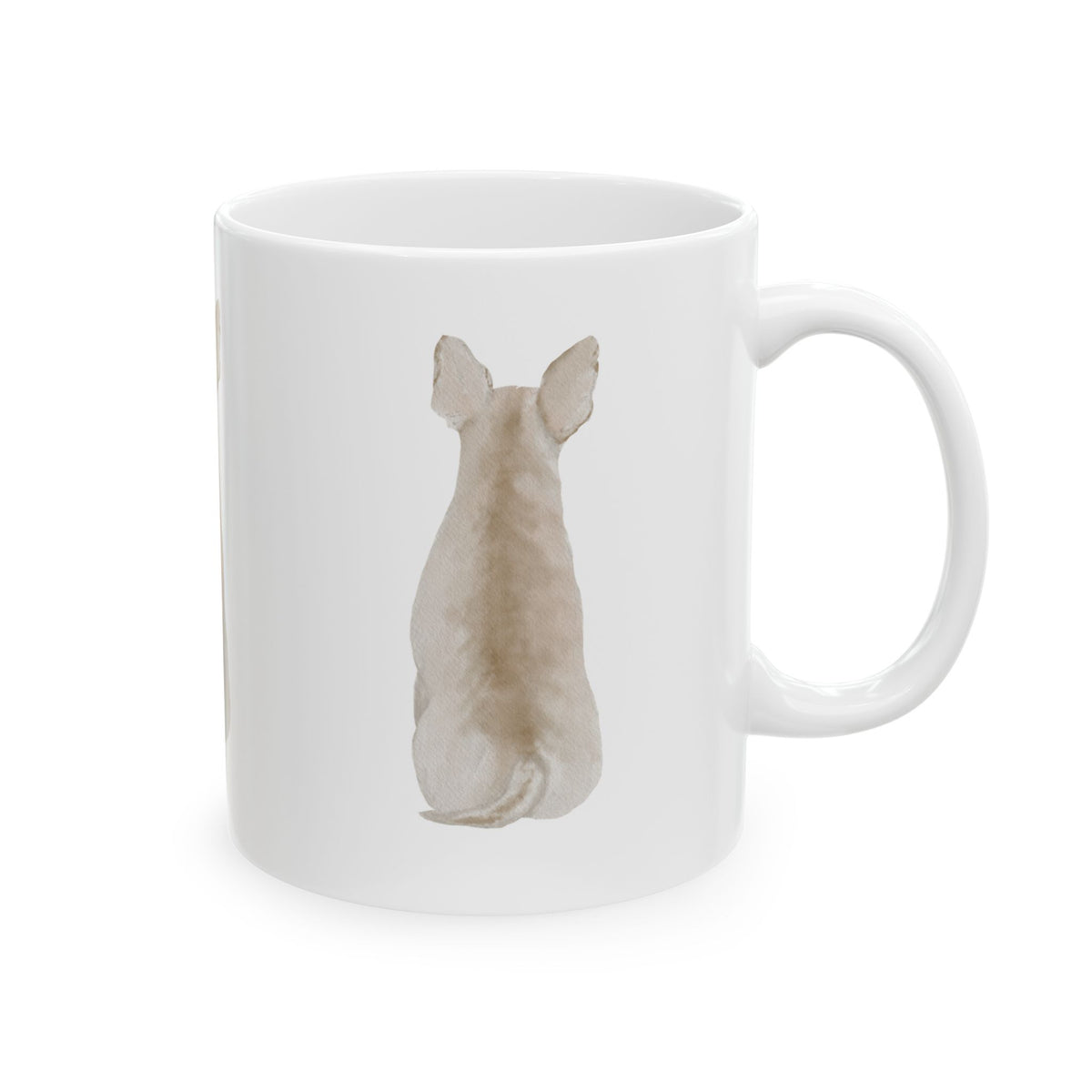 Dog Silhouette Mug – Back View Ceramic Coffee Cup 11oz    Item #565645