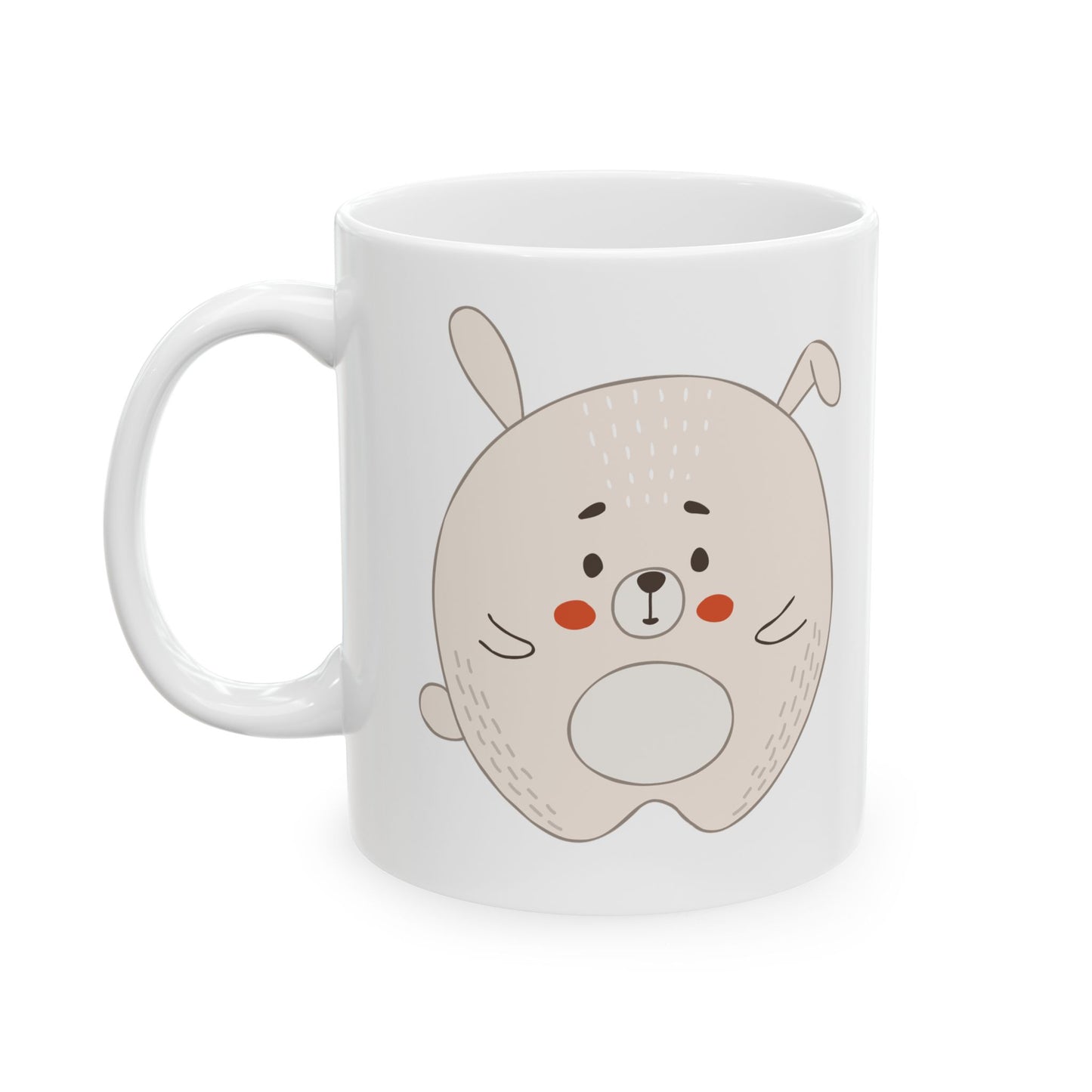 Cute Blushing Bunny Ceramic Mug - 11oz Item #87435