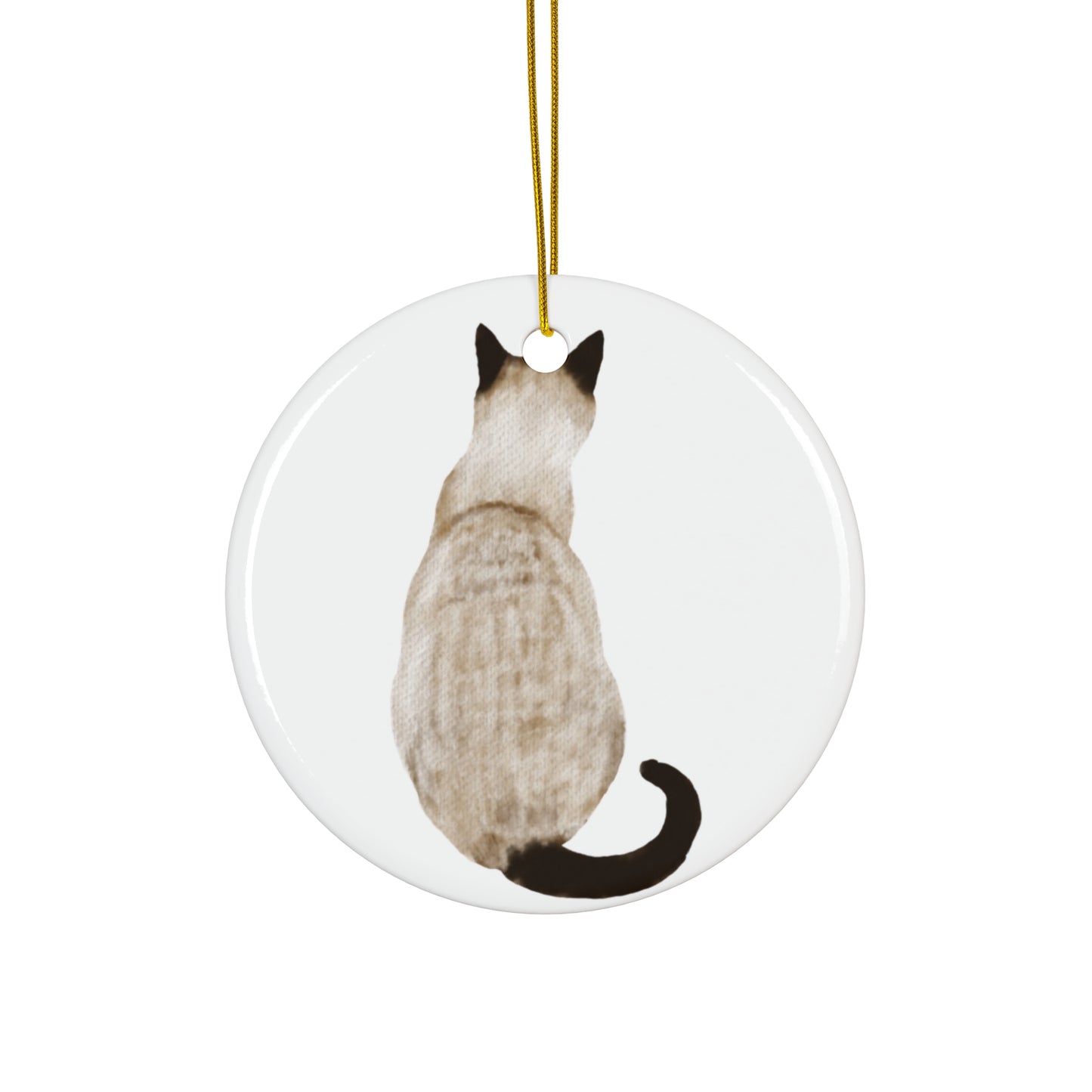 Cat Ceramic Disc Ornament      Item #210707