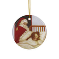 Santa Ceramic Disc Ornament          Item #6516172