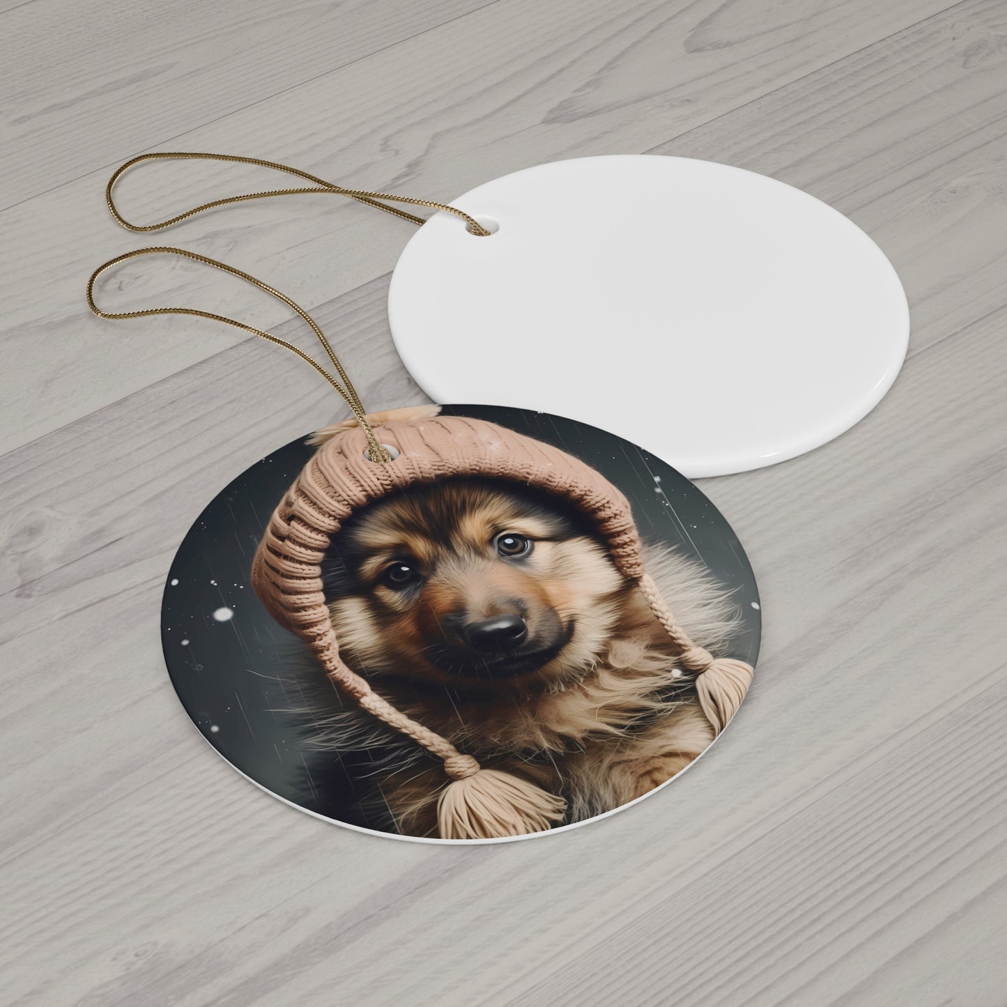 Dog Ceramic Disc Ornament              Item #202553