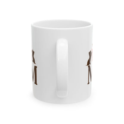 Dog Mom Ceramic Mug – Cute Paw Print & Silhouette Coffee Cup 11oz    Item #980944