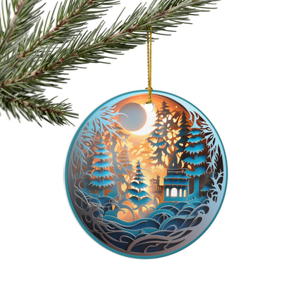 Enchanted Forest Ceramic Ornament   Item #793227