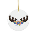 Floral Deer Ceramic Ornament     Item #4560961 - Buckshot's Bargain Barn