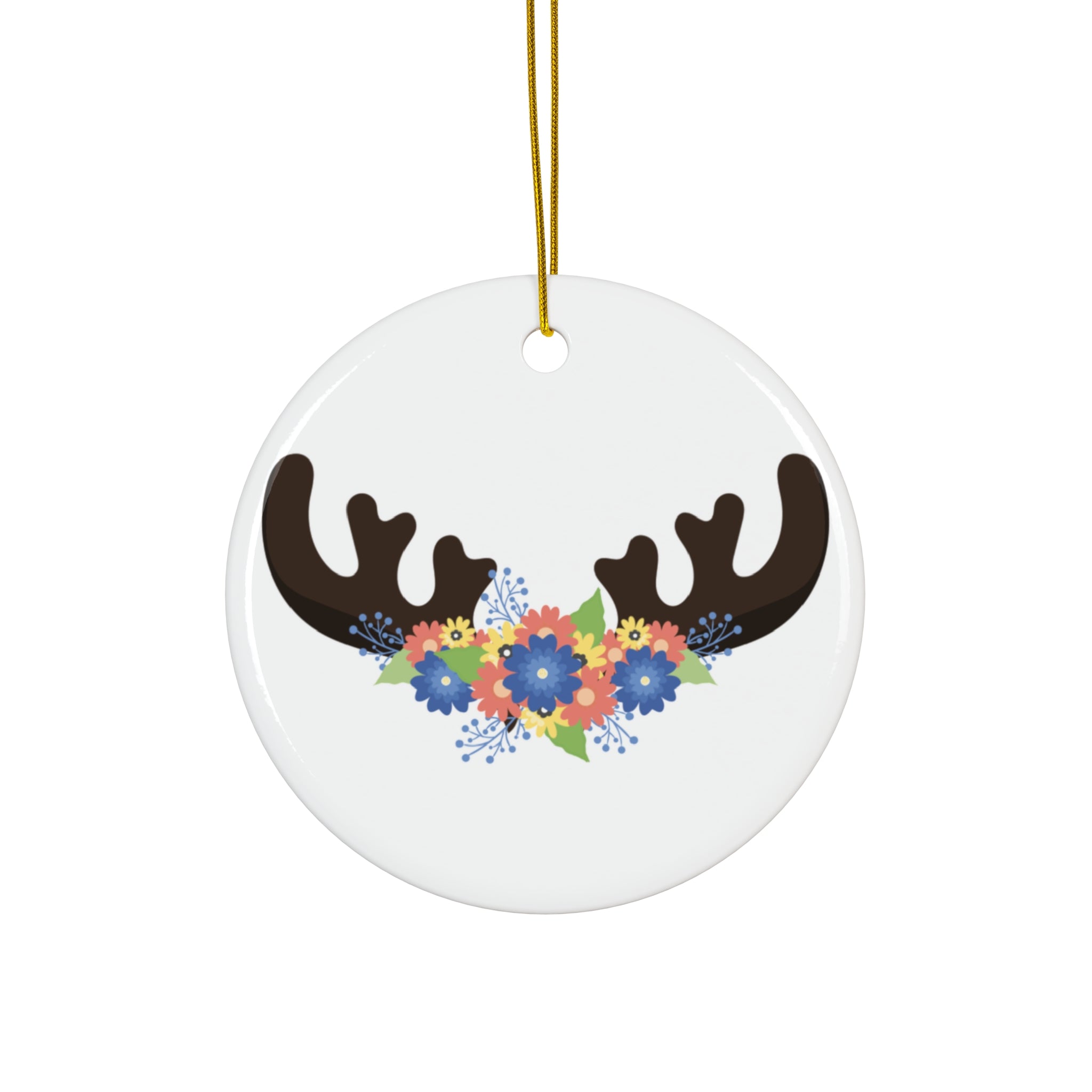 Floral Deer Ceramic Ornament     Item #4560961 - Buckshot's Bargain Barn