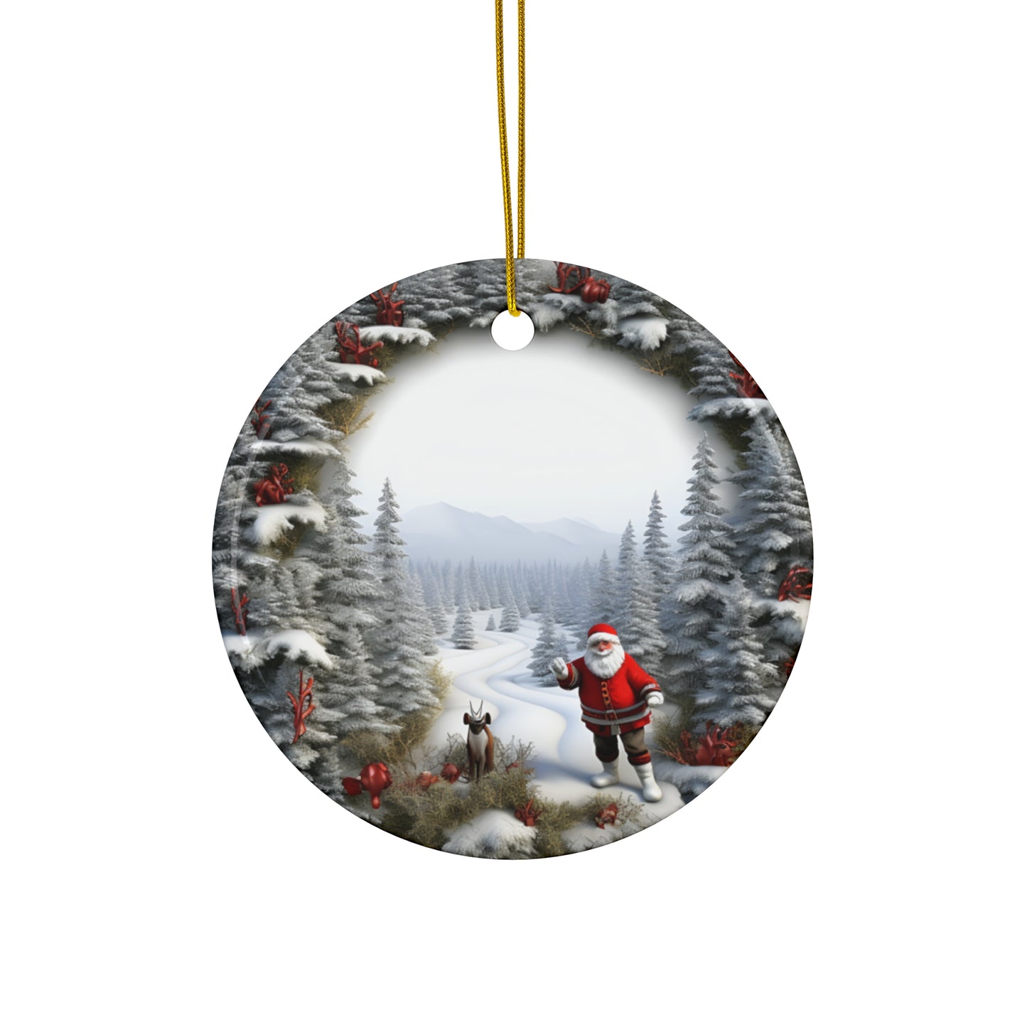 Ceramic Ornament - Santa     Item #767681