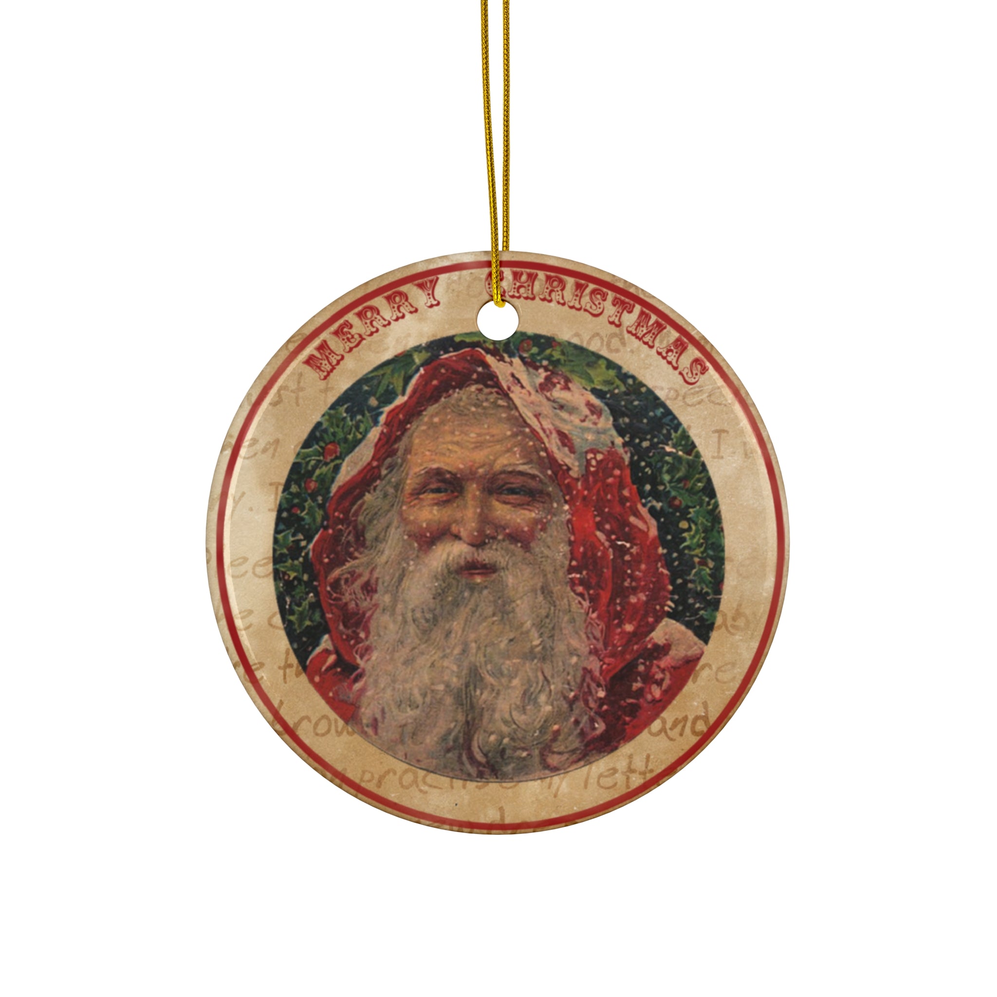 Santa Ceramic Disc Ornament         Item #8547619