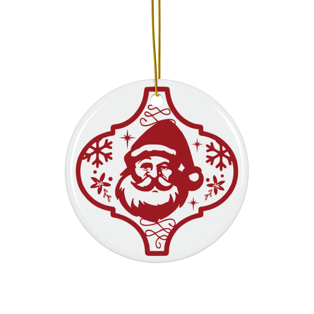 Santa Ceramic Disc Ornaments           Item #6544469