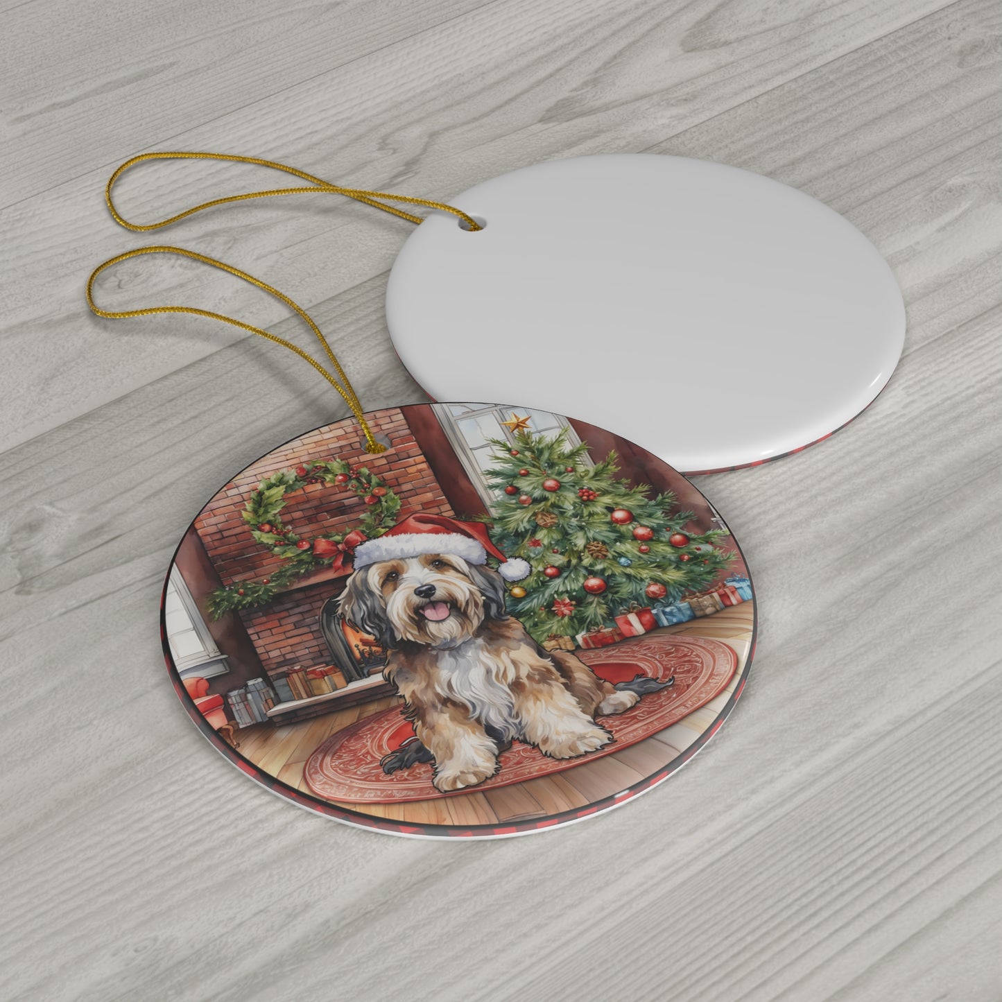 Ceramic Ornament - Tibetan Terrier Christmas Dog       Item #8862713