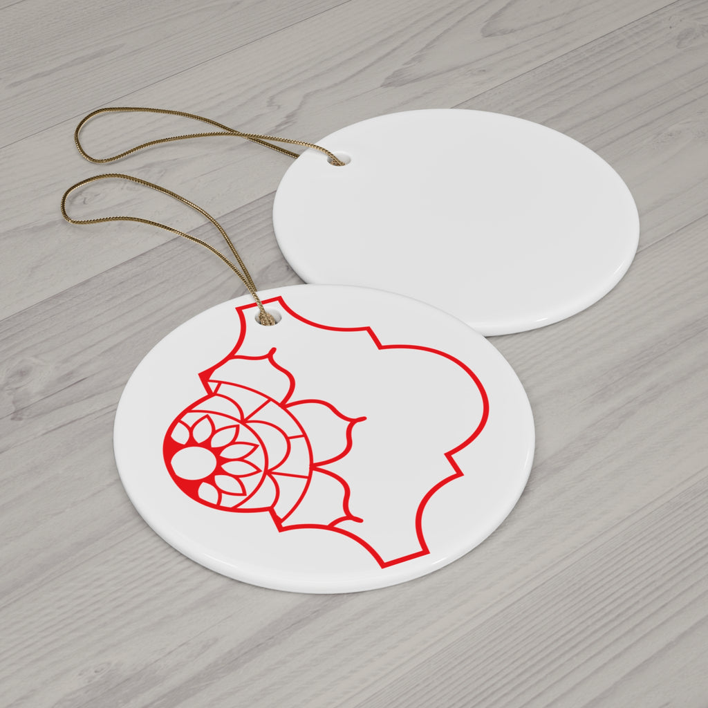 Arabesque Ceramic Disc Ornament     Item #9272627