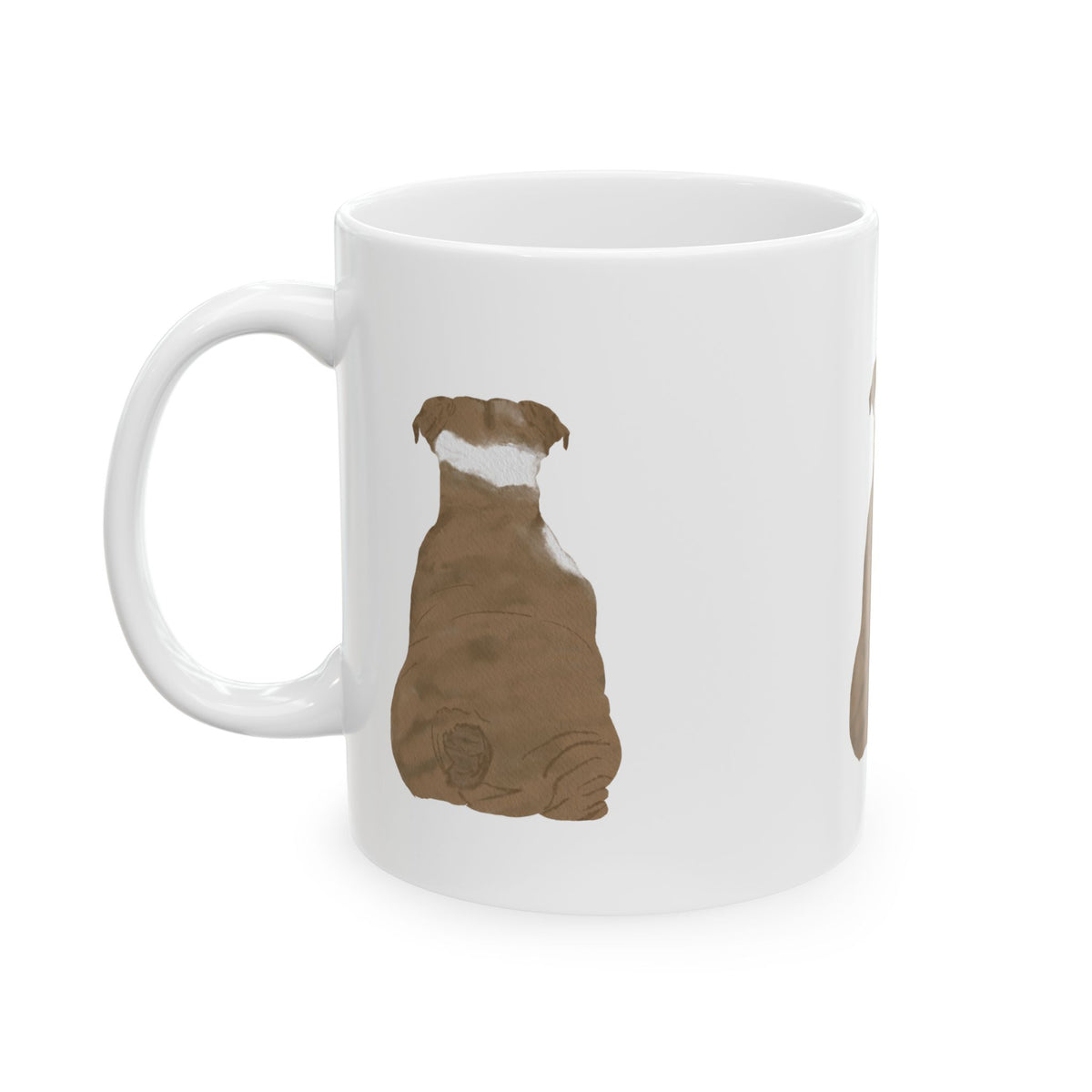 Dog Silhouette Mug – Back View Ceramic Coffee Cup 11oz    Item #20617