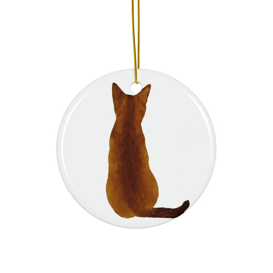 Cat Ceramic Disc Ornament           Item #3197738