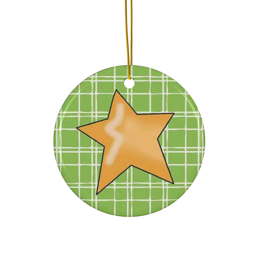 Star Ceramic Disc Ornament         Item #3445253