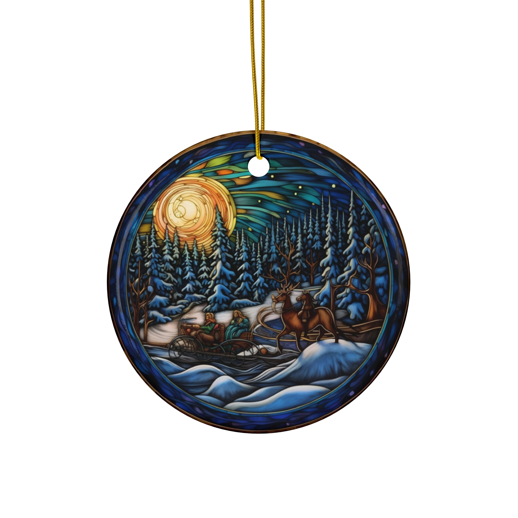 Sleigh Ride Ceramic Ornament         Item #693238 - Buckshot's Bargain Barn