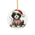 Ceramic Ornament - Portugyese Water Dog Christmas Puppy With Lights     Item #6153092