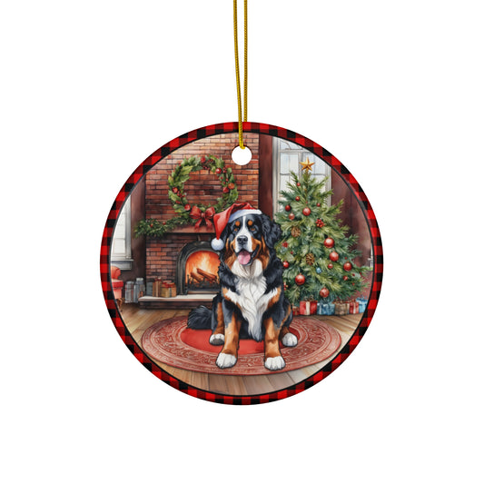 Ceramic Ornament - Bernese Mountain Christmas Dog       Item #959165